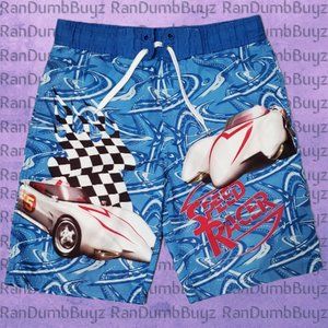 Speed Racer Boys Swim Trunks Size 8/10 (Small) - Blue, Car #5